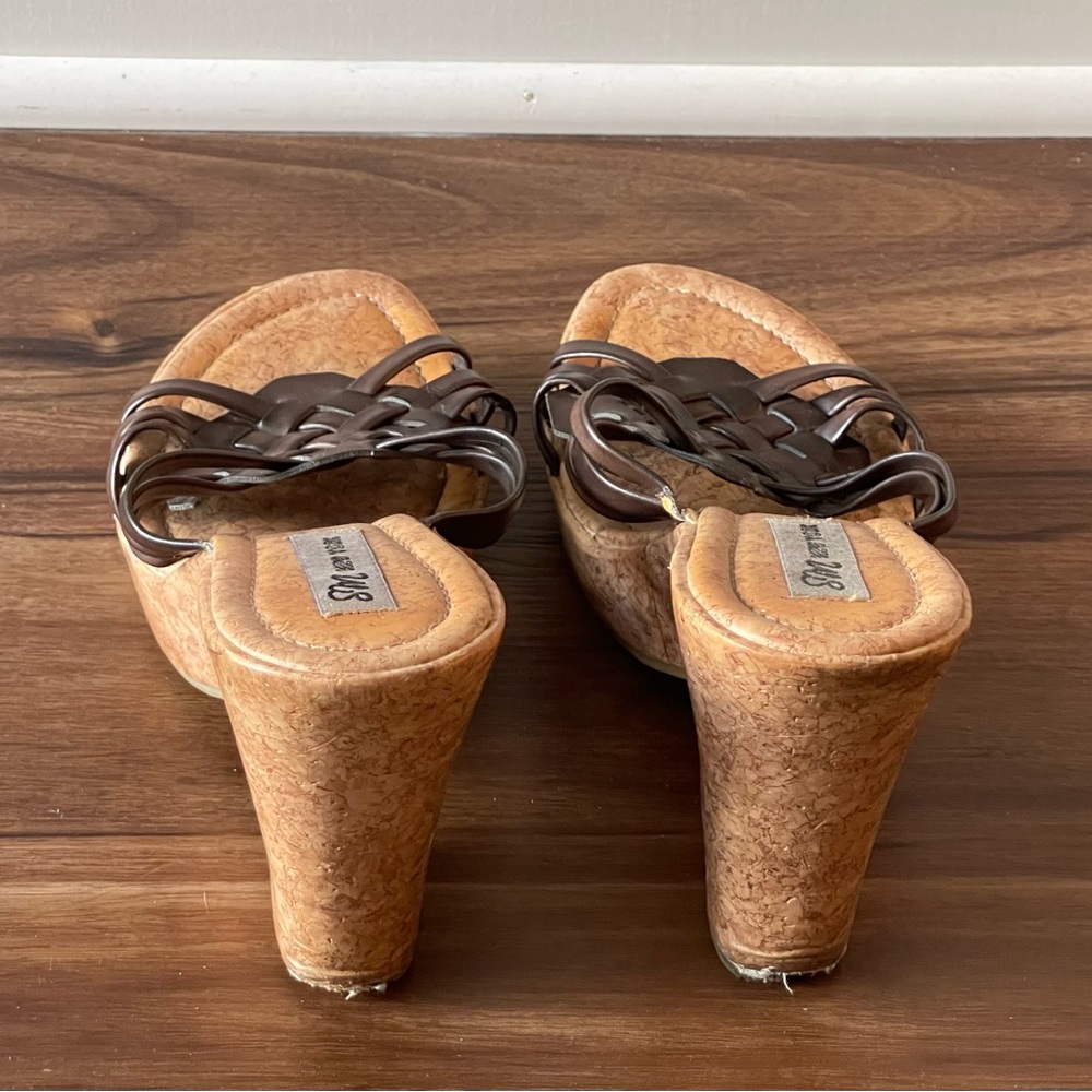 Steve Madden Cork Mule Slide Wedges 9 Us - image 3